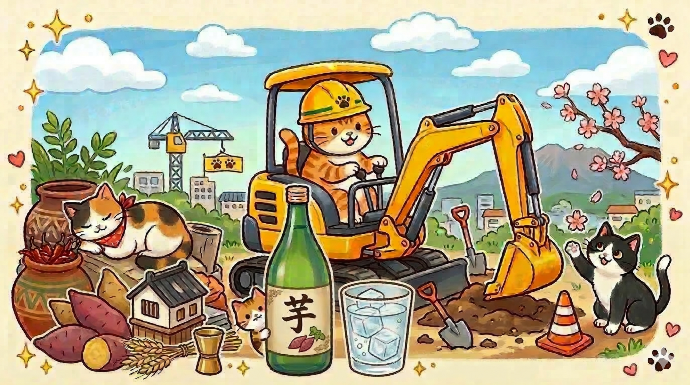 土木と焼酎とネコのヘッダー画像